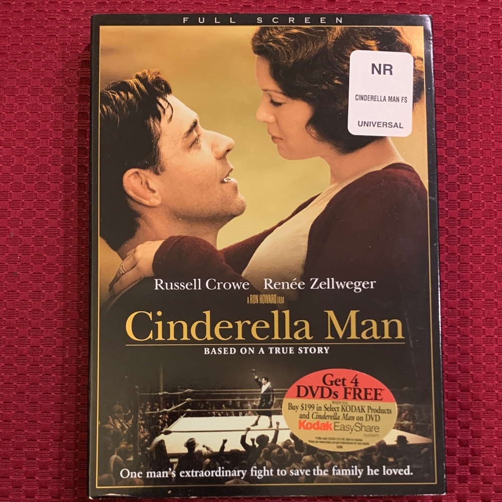 Universal Cinderella Man DVD - Black and Gold
